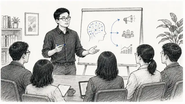 课程分享与客户反馈进入产品的素描插画